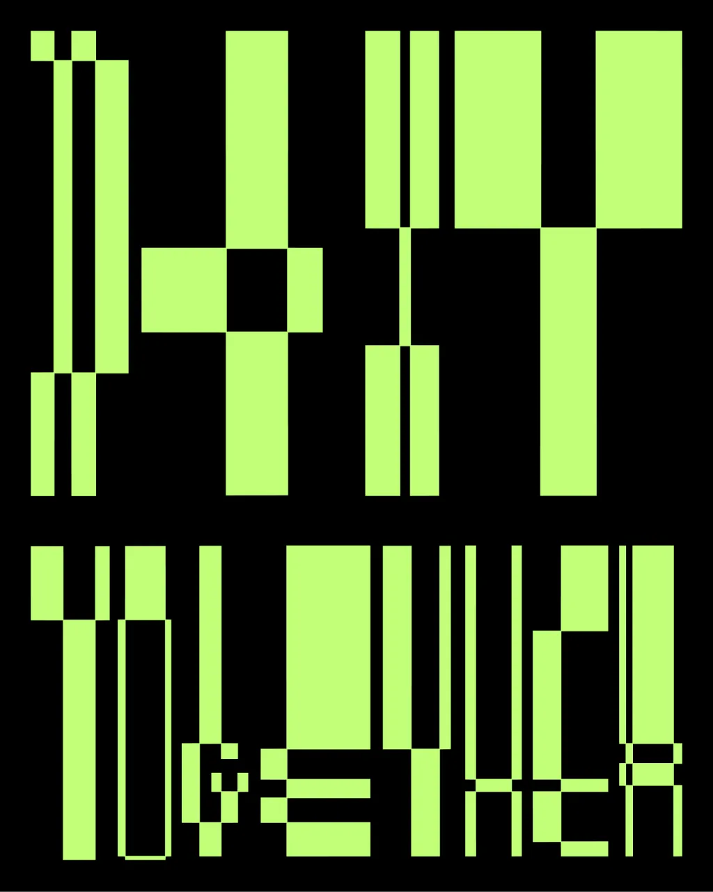 black and green graphic 'do it together'